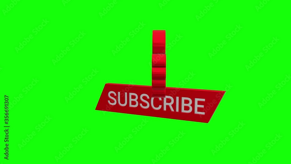Like and Subscribe 3D Icon on Green Screen Like and Subscribe 3D Icon on Green Screen