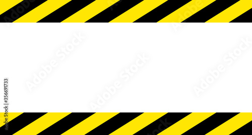 Black and yellow line striped background. Caution tape © 4zevar