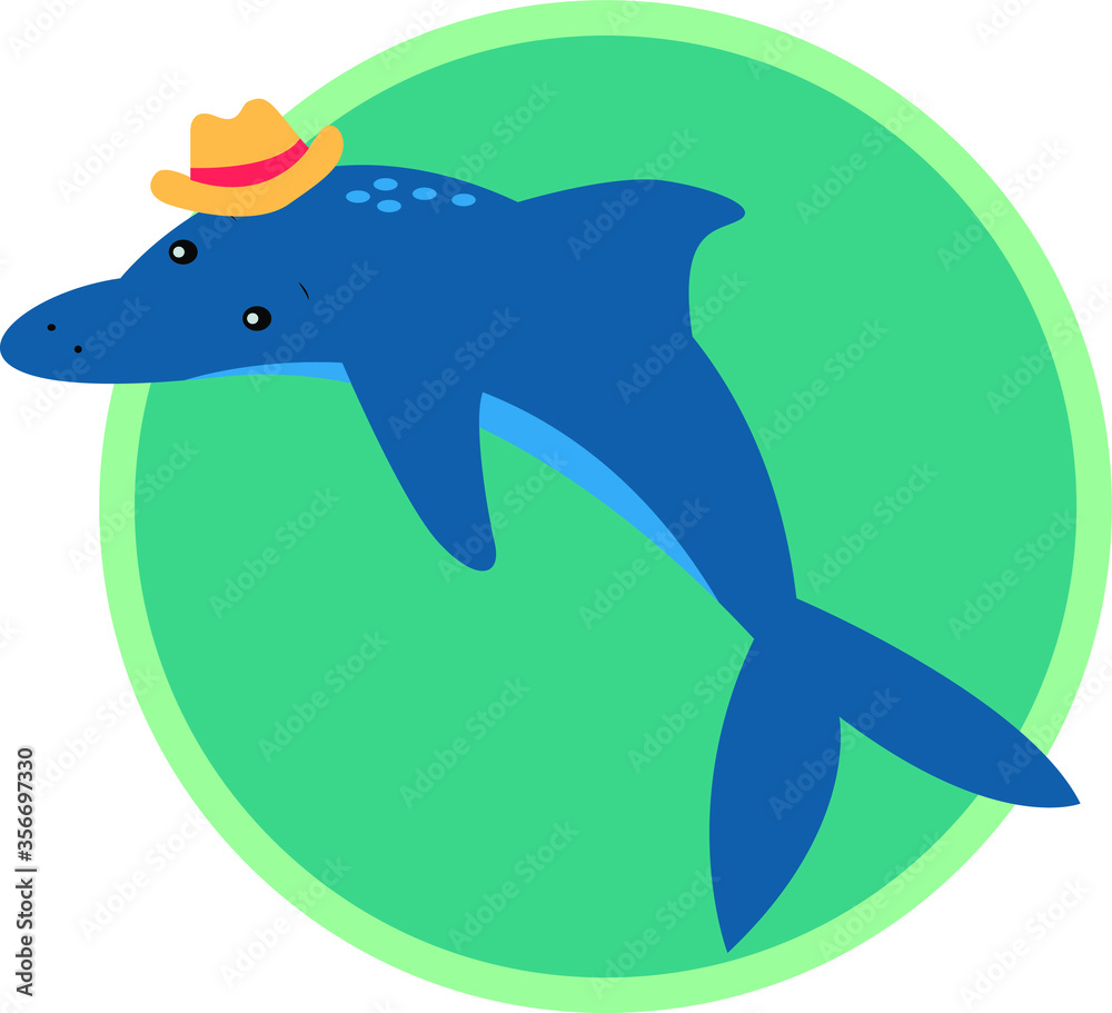 Obraz premium Animal vector suitable for children imagination - dolphin 
