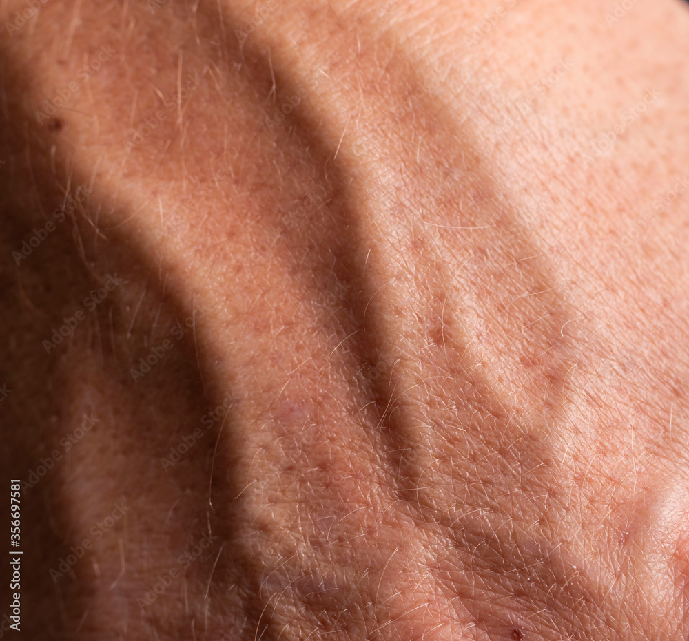 Fototapeta premium veins on a male hand as a background