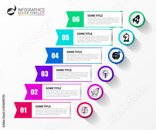 Infographic design template. Creative concept with 6 steps