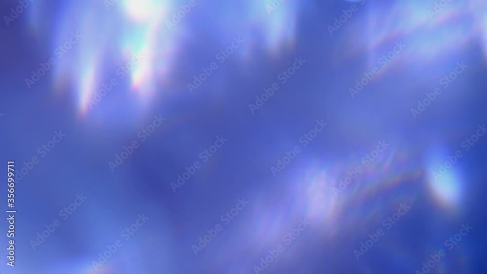 Moving blue glitter lights, defocused light reflections loopable bokeh background