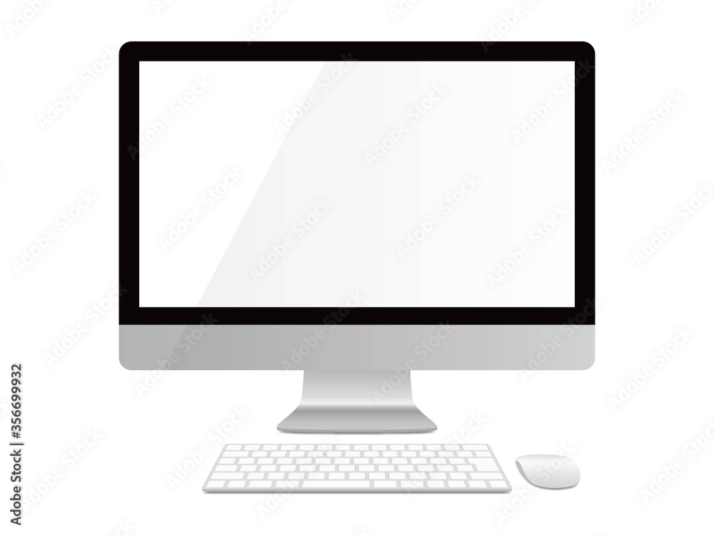 Realistic desktop illustration Realistic desktop illustration