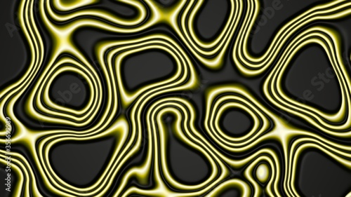 Abstract wave background with yellow and black color. Abstract 3d background.