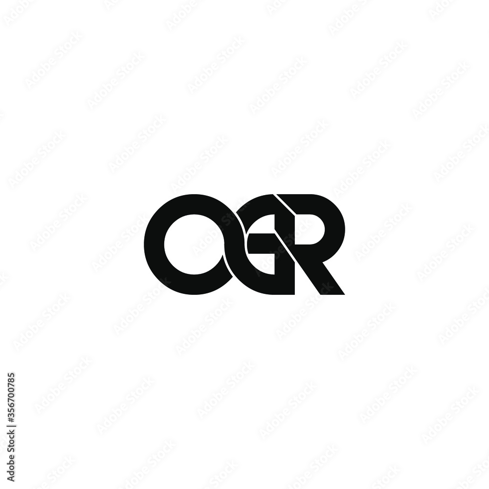 ogr letter original monogram logo design ogr letter original monogram logo design