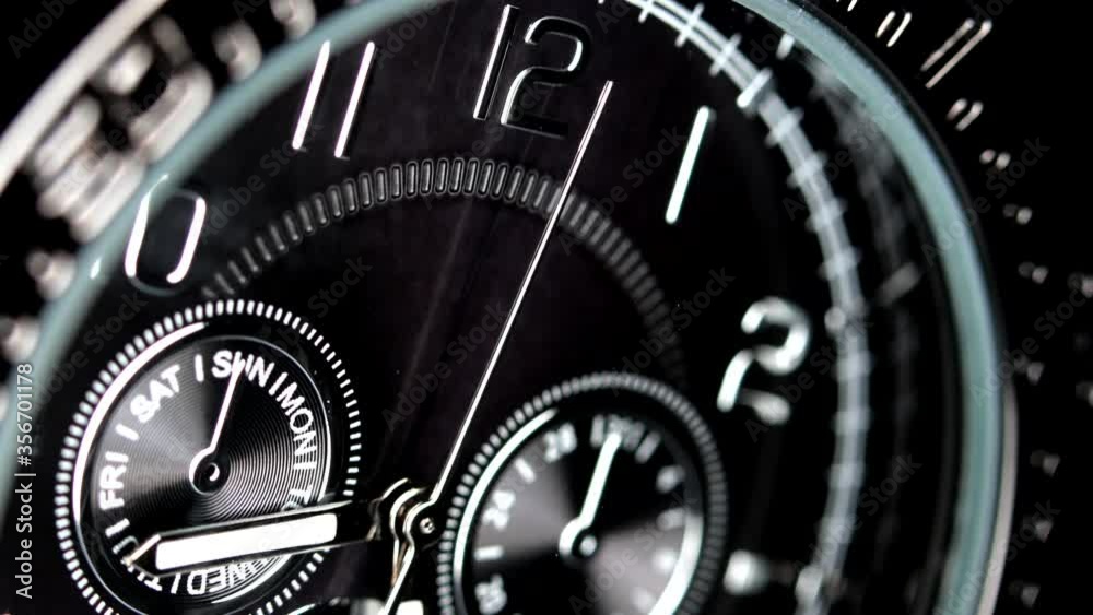 Men's black sports chronograph watch Men's black sports chronograph watch