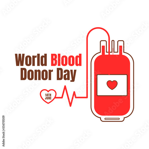 World blood donor day icon. Blood donation logo. Giving blood to patients. Illustration vector.
