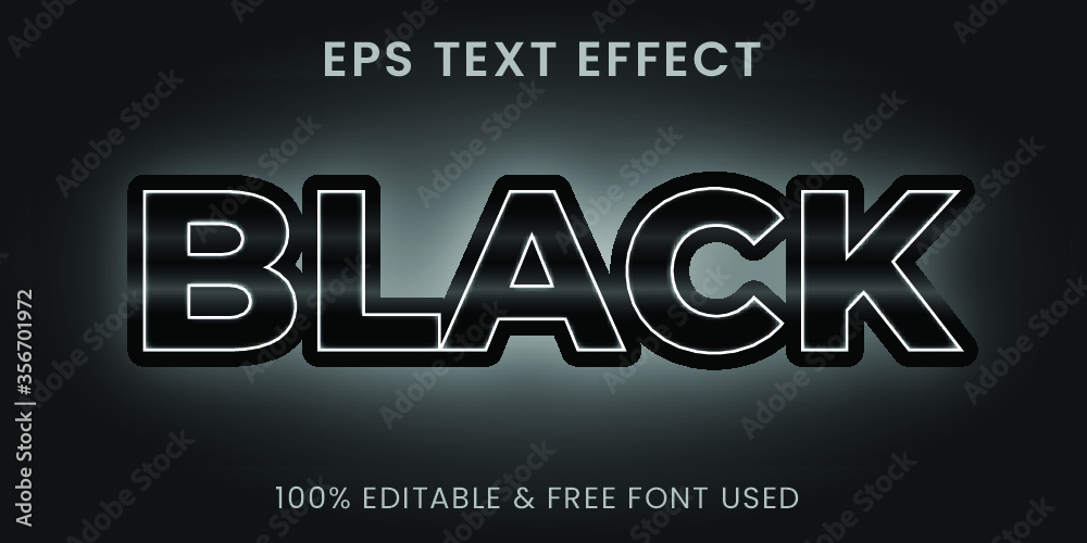 Black text effect
