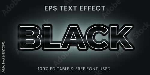 Black text effect