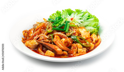 Korean Stir Fried Octopus with spicy sauce