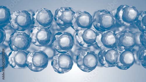 3D rendering of Cell layer drying to filling