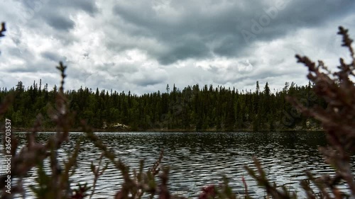 Water and weather time lapse. Nesbyen, Hallingdal, Norway.