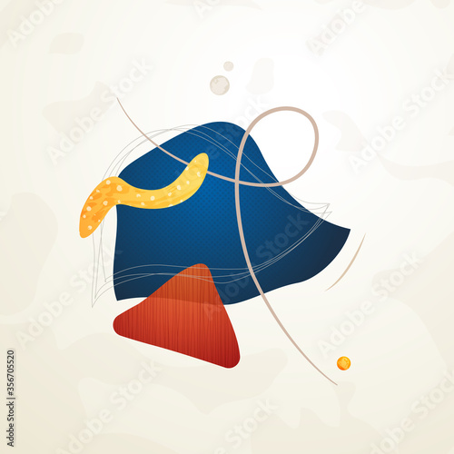 Creative minimalist hand drawn abstract illustration. Modern abstract shapes in contemporary style for social banner background, stories post, postcard, flyer or brochure design.