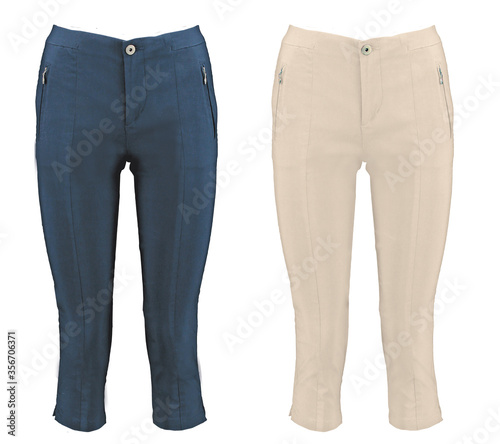 Tableau sur toile Women’s  skinny breeches on a white background