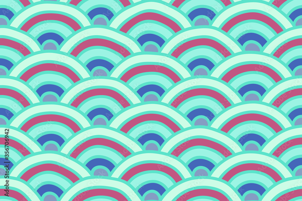 Geometric pattern. Classic retro fashion stripes texture. Traditional asian ornament illustration