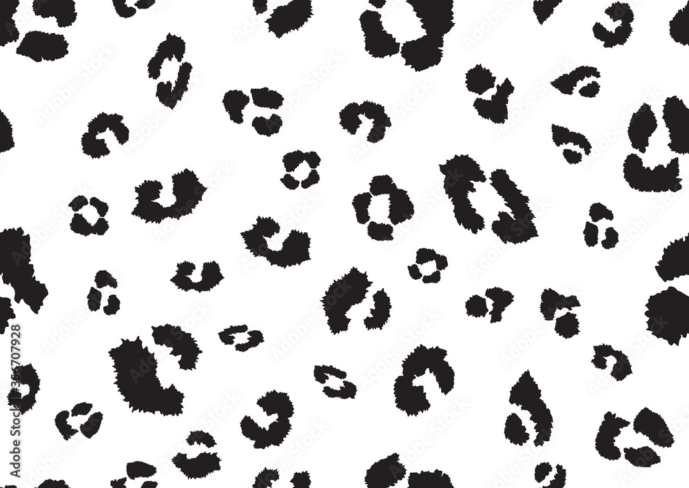 Abstract animal skin leopard seamless pattern design. Jaguar, leopard, cheetah, panther fur.