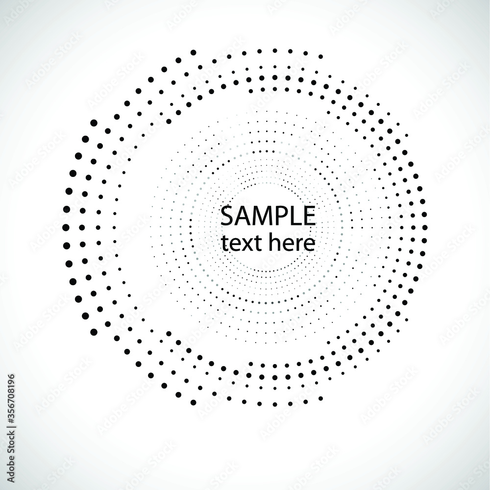Halftone dots in circle form. round logo . vector dotted frame . design element Halftone dots in circle form. round logo . vector dotted frame . design element