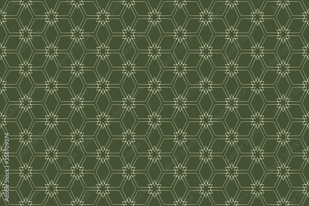 Fototapeta premium Geometric pattern. Classic retro fashion stripes texture. Traditional asian ornament illustration