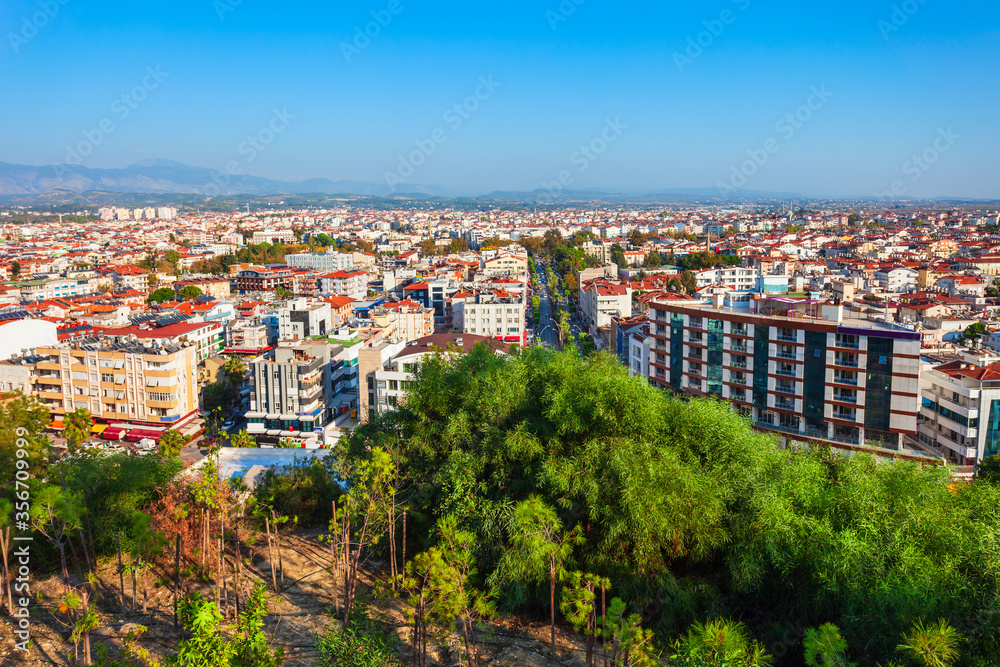 Manavgat city aerial panoramic view, Turkey