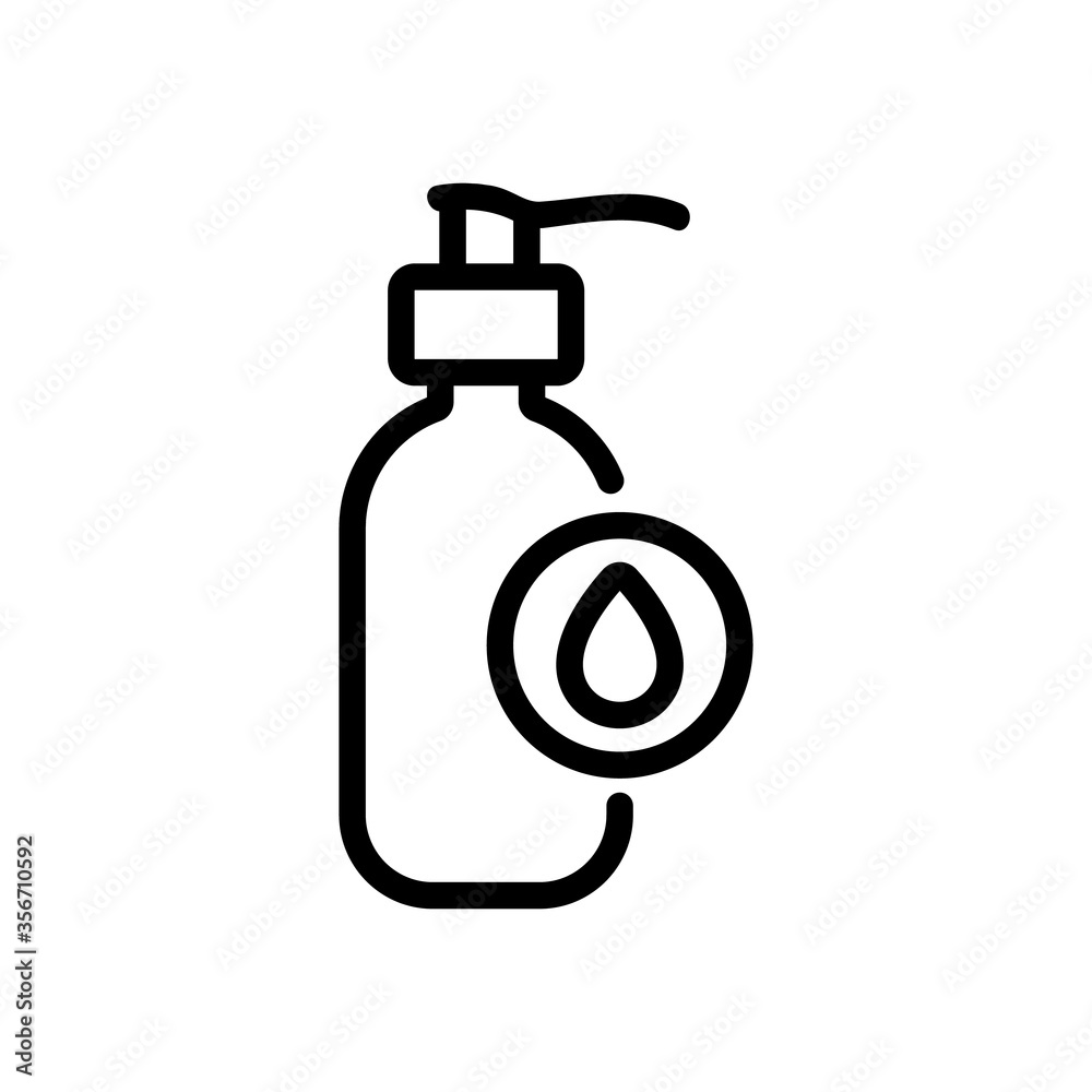 Obraz premium oil cosmetic for massage icon vector. oil cosmetic for massage sign. isolated contour symbol illustration