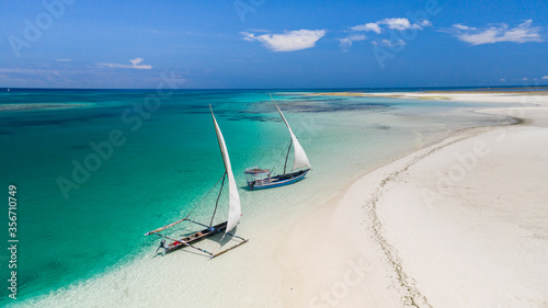 Sandbank at Pemba Island, Tanzania. A paradise on Earth. photo