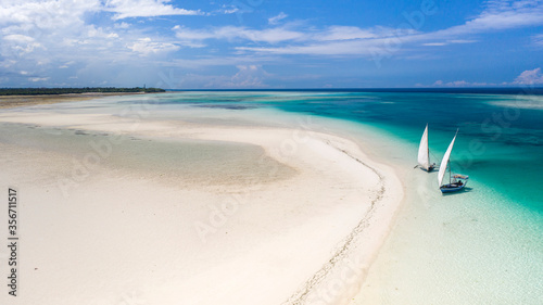 Sandbank at Pemba Island, Tanzania. A paradise on Earth.