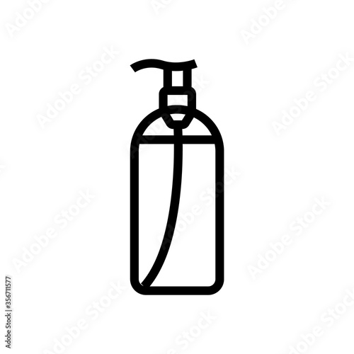 makeup remover liquid soap icon vector. makeup remover liquid soap sign. isolated contour symbol illustration