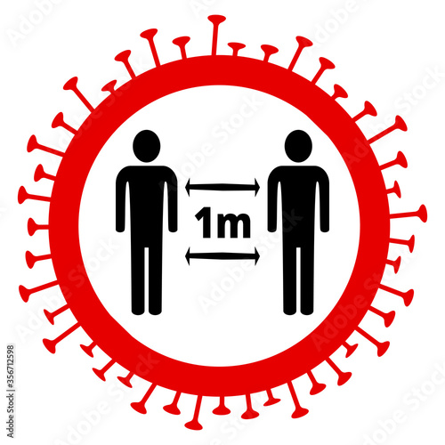 Social distance, 1 meter, Coronavirus