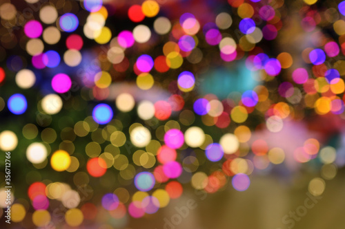 Colorful baokeh abstract background, Beautiful Christmas background, Glitter bokeh 