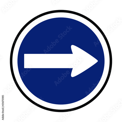 turn left or right sign, turn left or turn right signal, traffic sign vector