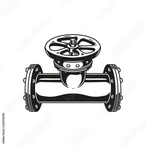 Industrial pipe with valve template