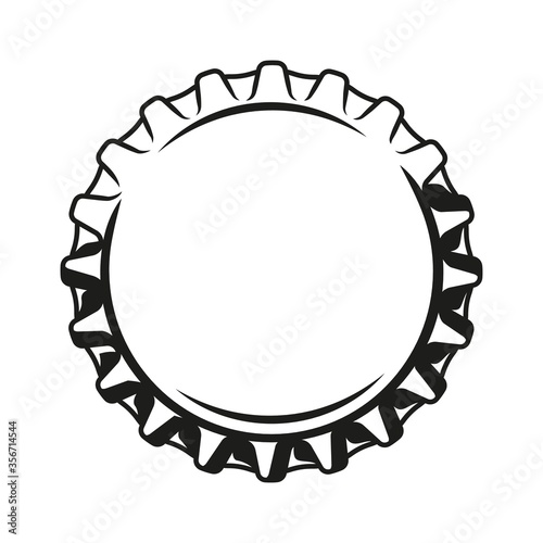 Beer cap vintage monochrome template
