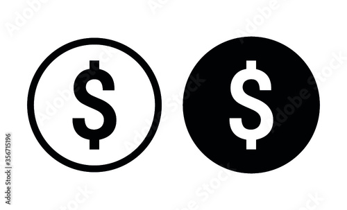 money icon, dollar sign icon