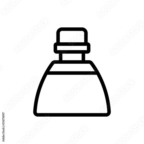makeup remover liquid bottle icon vector. makeup remover liquid bottle sign. isolated contour symbol illustration
