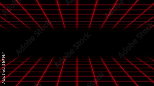 Loop Futuristic Red Grid stage Table Line