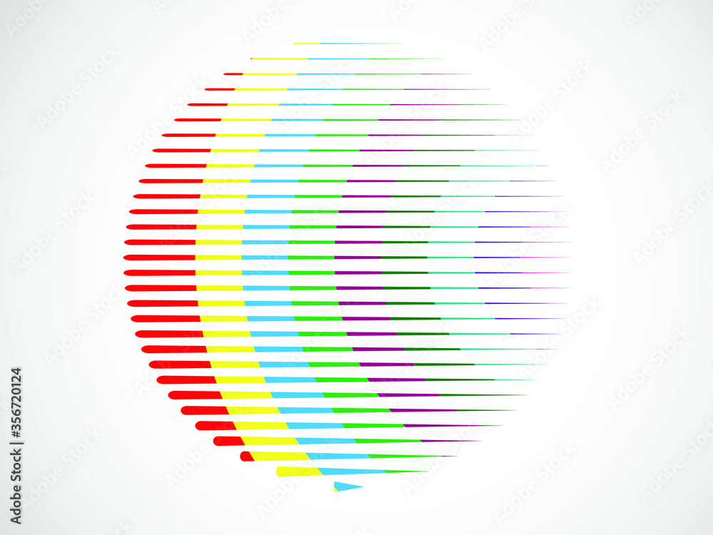 Fototapeta premium Speed Lines in triangle Form . Vector Illustration .Technology Logo . Design element . Abstract Geometric shape .