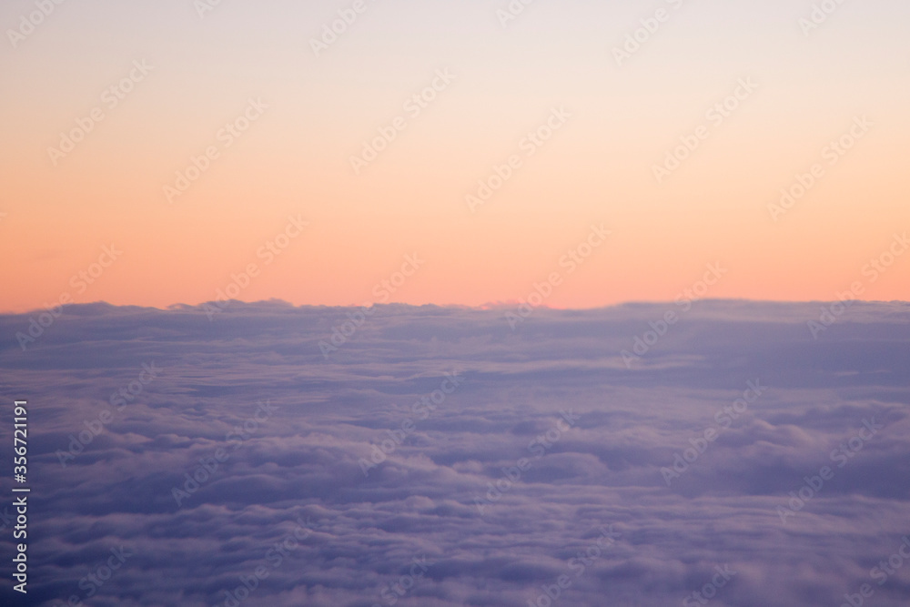 Above the clouds,landscape of clouds, clouds at the sunset.