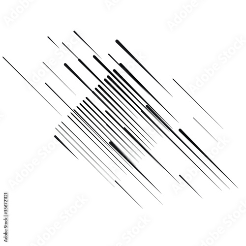 Speed Lines in triangle Form . Vector Illustration .Technology  Logo . Design element . Abstract Geometric shape .