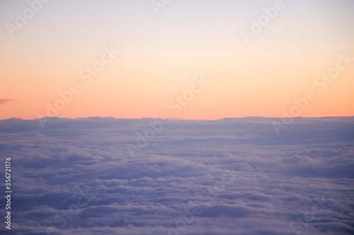 Above the clouds,landscape of clouds, clouds at the sunset. © taidundua