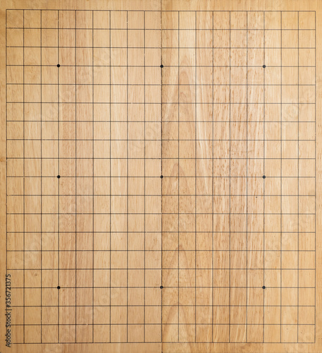 wooden bamboo weiqi game board - made from wood (wei qi, baduk, goban, igo is strategy board game)