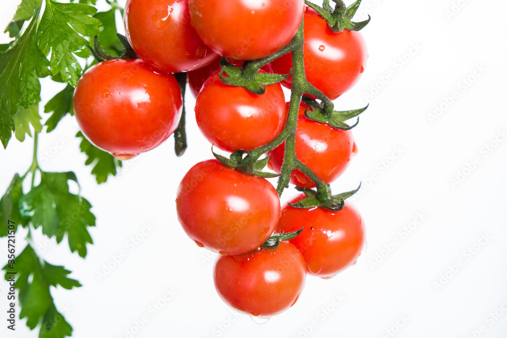 Cherry tomatoes and parsley
