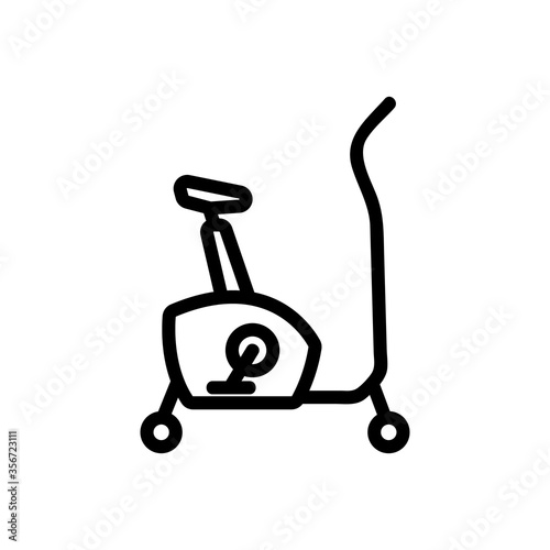 exercise bike cardio sportive device icon vector. exercise bike cardio sportive device sign. isolated contour symbol illustration