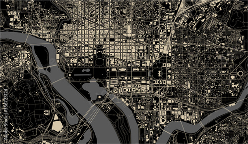 map of the city of Washington, D.C., USA
