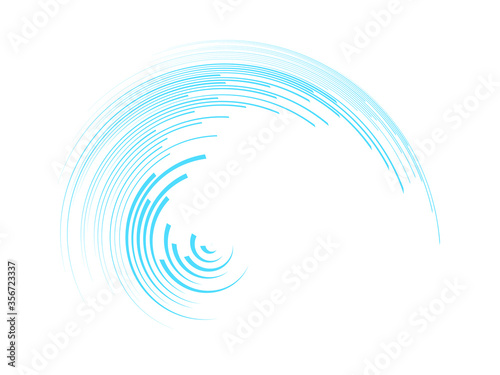 Speed Lines in arrow Form . Vector Illustration .Technology  Logo . Design element . Abstract Geometric shape . 