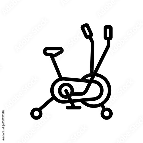 exercise bike cardio sport tool icon vector. exercise bike cardio sport tool sign. isolated contour symbol illustration