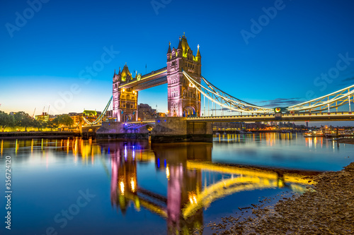 Tower Bridge at dawn in London