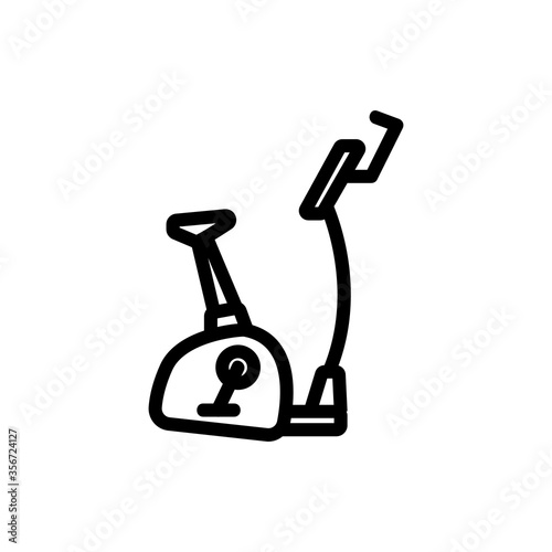 exercise bike stationary gym tool icon vector. exercise bike stationary gym tool sign. isolated contour symbol illustration