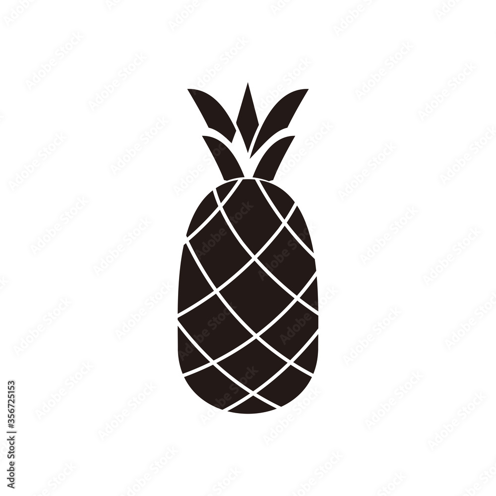 Obraz premium pineapple vector icon illustration sign