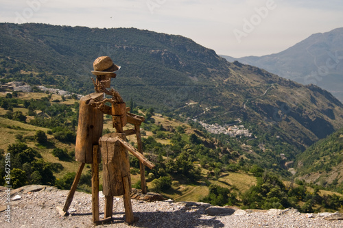 Vistas desde mirador de Trevelez en sierra morena, andalucia, españa photo