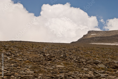 pico Mulhacén desde la base en sierra nevada, andalucia, españa photo